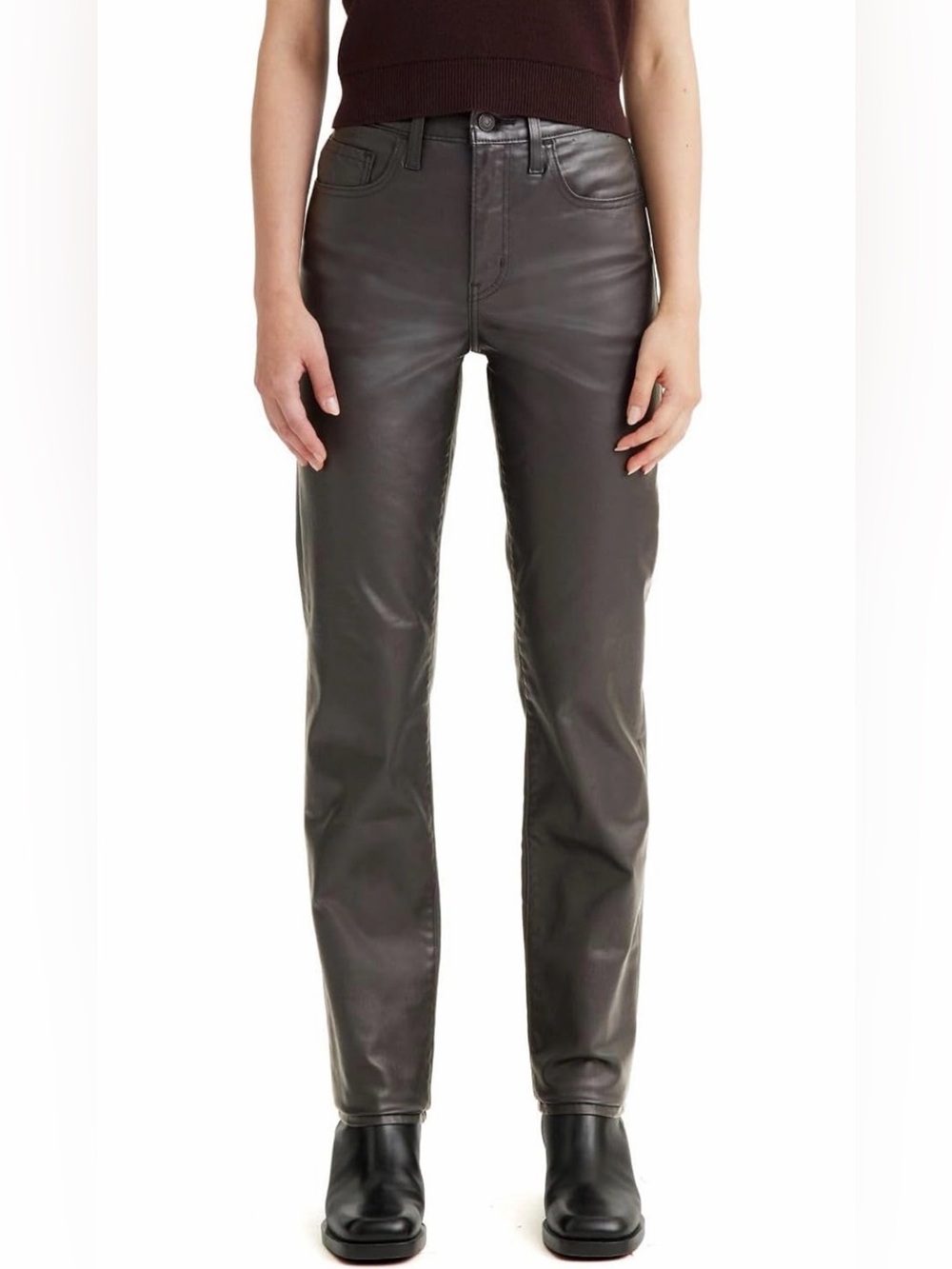 Levi's Women's Faux Leather Jeans - black sz 31